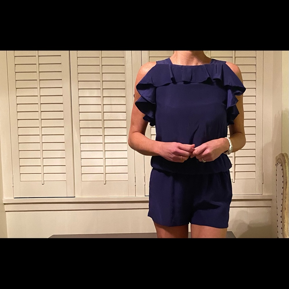 Amanda Uprichard silk blue romper - Picture 4 of 10